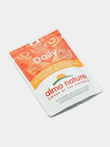 Влажный корм для кошек Almo Nature Daily Menu с курицей и лососем, 70 гр, купить недорого