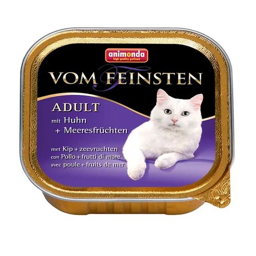 Влажный корм для кошек Animonda Vom Feinsten Cat Adult with Chicken and Seafood с курицей и морепродуктами, 100 гр