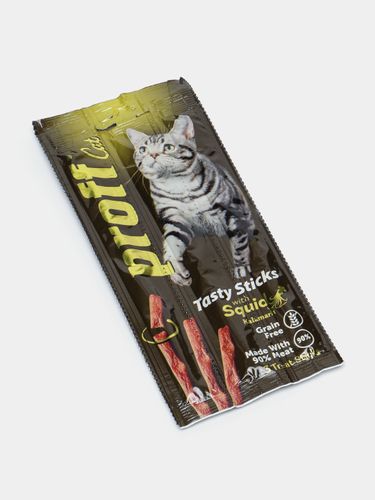 Лакомства для кошек Proff Cat Tasty Sticks Палочки с кальмаром, 15 гр, купить недорого