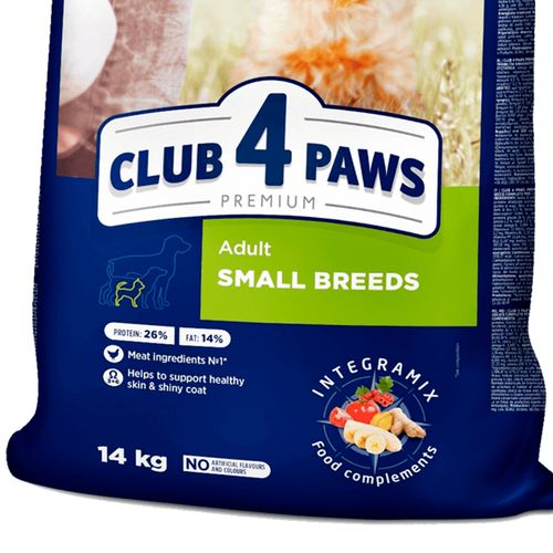 Сухой корм для собак мелких пород Club 4 Paws Premium Small Breeds, 14 кг, в Узбекистане