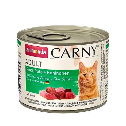 Влажный корм для кошек Animonda Carny Adult Beef Turkey and Rabbit c говядиной, индейкой и кроликом, 200 гр