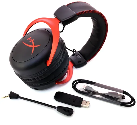 HyperX Cloud II simsiz o'yin minigarnituralari, qora-qizil, в Узбекистане