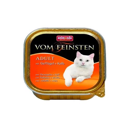 Влажный корм для кошек Animonda Vom Feinsten Cat Adult with Poultry and veal с птицей и телятиной, 100 гр