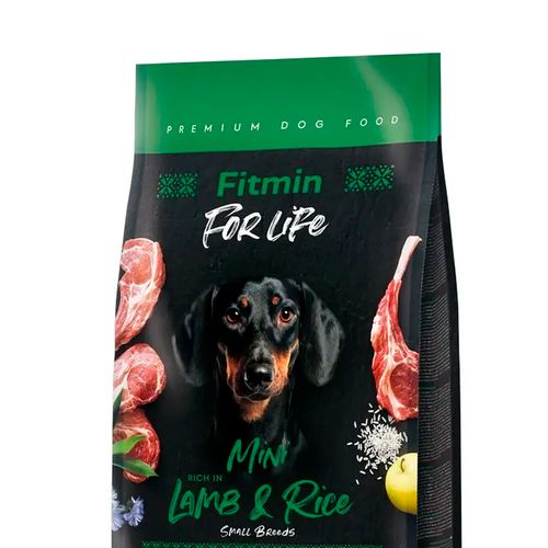 Сухой корм для собак Fitmin dog For Life Lamb & Rice Mini с говядиной и рисом, 12 кг