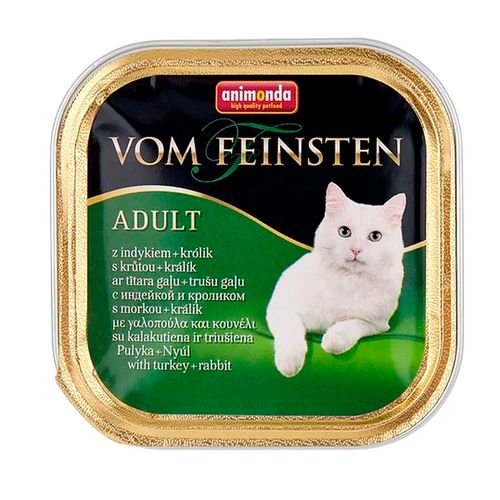 Влажный корм для кошек Animonda Vom Feinsten Cat Adult with Turkey and Rabbit с индейкой и кроликом, 100 гр