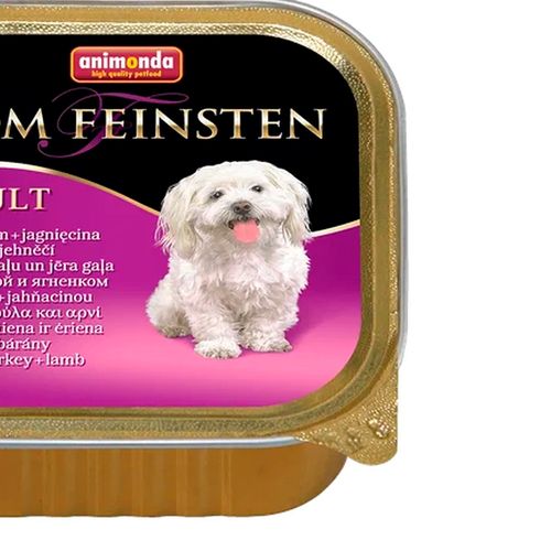 Влажный корм для собак Animonda Von Feinsten Dog Adult Turkey and Lamb с индейкой и ягненком, 150 гр, купить недорого