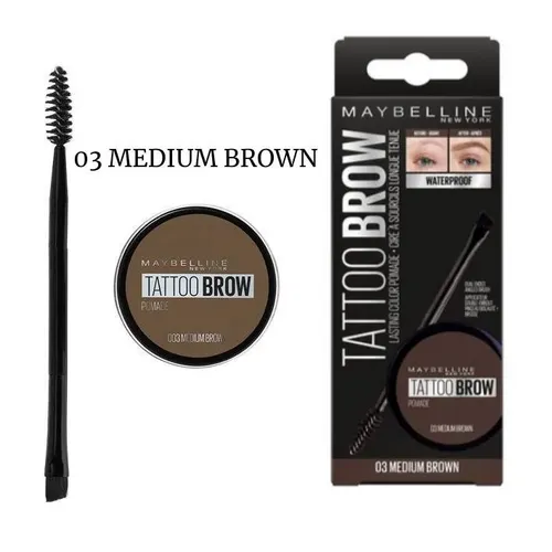 Помадка для бровей Maybelline New York Tatto Brow, №-03-Светло-коричневый