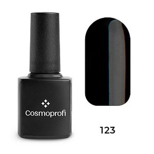 Гель-лак Cosmoprofi Color coat, №-123 черный, 10 мл