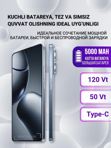 Смартфон Xiaomi 14T Pro, Titan Blue, 12/256GB, 831100000 UZS