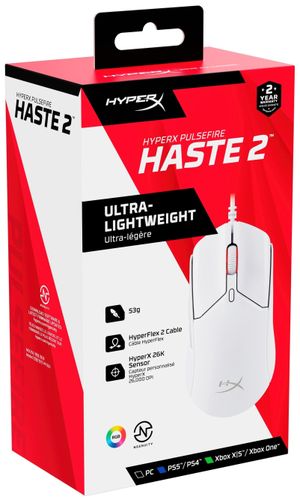 Игровая мышь HyperX Pulsefire Haste 2 USB, Белый, arzon