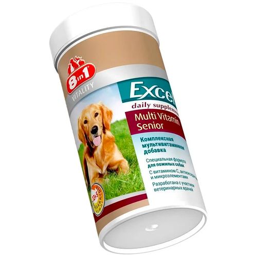 Комплексная мультивитаминная добавка в корм для пожилых собак 8in1 Excel Multi Vitamin Senior, 70 таблеток