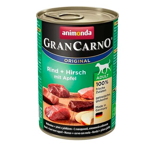 Консервированный корм для собак Animonda GrandCarno Adult with Deer and Apples с олениной, говядиной и яблоками, 400 гр