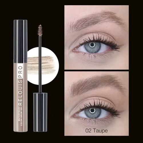 Гель для бровей Relouis водостойкий оттеночный PRO Waterproof Color Brow Gel, №-02 Taupe, в Узбекистане