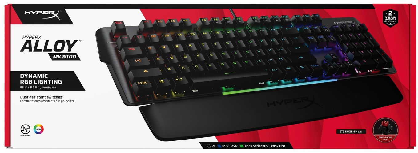 HyperX Alloy MKW100 o'yin klaviaturasi, qora, sotib olish