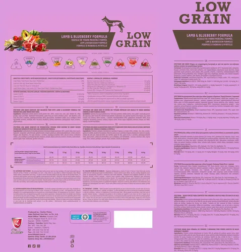 Сухой корм для собак средних и крупных пород Spectrum Low Grain ягненок с черникой, 12 кг, купить недорого