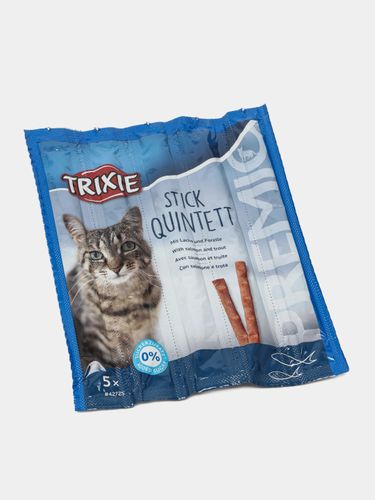 Лакомство для кошек Trixie Stick Quintett палочки с лососем и форелем, 25 гр, купить недорого