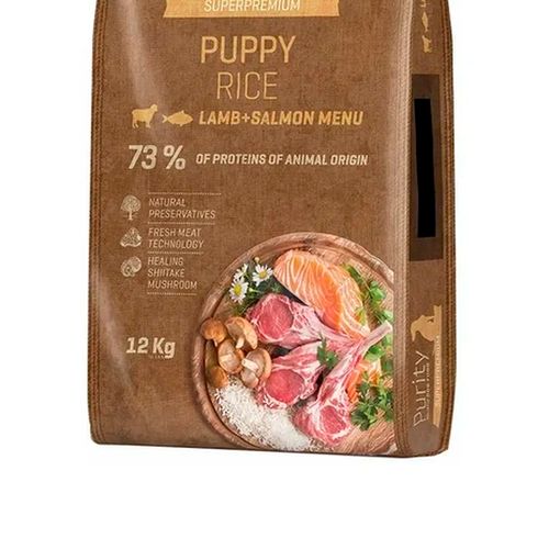 Сухой корм для щенков Fitmin dog Purity Rice Puppy Lamb & Salmon c ягненком, лососем и рисом, 12 кг, в Узбекистане