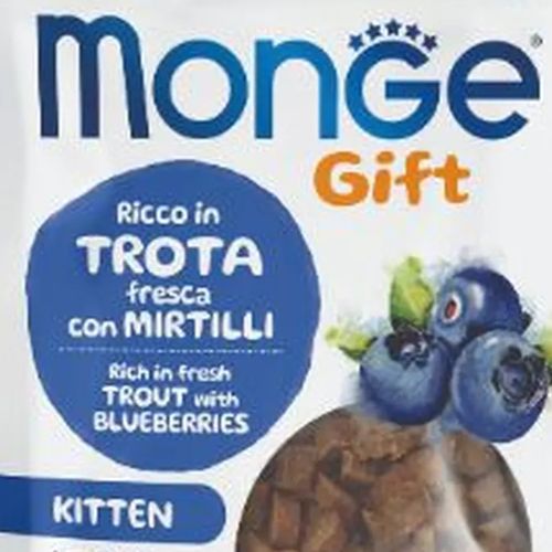 Лакомство для котят Monge Gift Kitten форель и черника, 50 гр