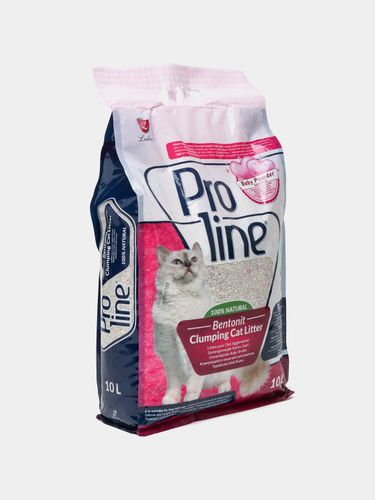 Комкующийся бенонитовый наполнитель для кошачьего туалета Proline Baby Powder с ароматом детской присыпки, 8.5 кг, купить недорого