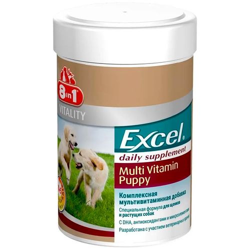 Мультивитаминная добавка для щенков 8in1 Excel Multi Vitamin Puppy, 100 таблеток