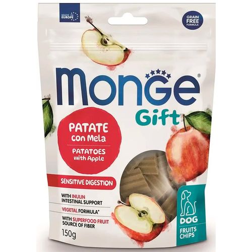 Лакомство для собак Monge Gift Fruits Chips Adult Sensitive картофель и яблоко, 15 гр