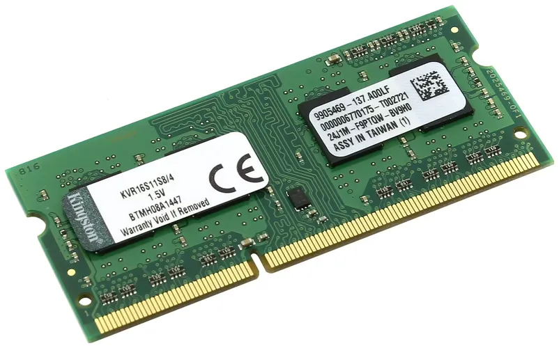 Оперативная память для ноутбука Kingston KVR16S11S8/4 | DDR3 | 1x4 GB | 1600 MHz 