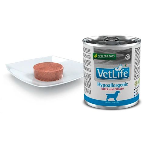 Консервированный корм для собак Farmina Vet Life Hypoallergenic c уткой и картофелем, 300 гр, фото