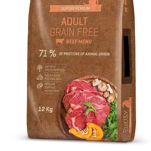 Сухой корм для собак Fitmin Dog Purity GF Adult Beef с говядиной, 12 кг, купить недорого