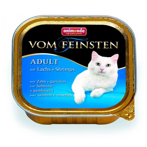 Влажный корм для кошек Animonda Vom Feinsten Cat Adult with Salmon and Shrimps с лососем и креветками, 100 гр