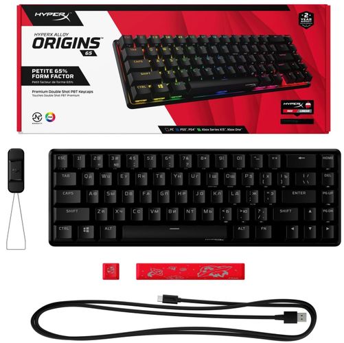 Игровая клавиатура HyperX Alloy Origins 65 HyperX Linear Red, foto