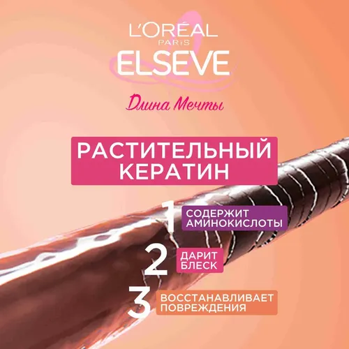 Шампунь L''Oreal Elseve Длина Мечты для длинных поврежденных волос, с кератином, 400 мл, фото