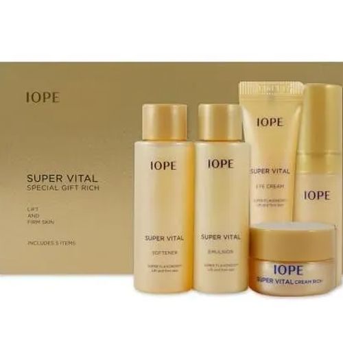 Антивозрастной увлажняющий набор IOPE Super Vital Special Gift Rich, 5 предметов, купить недорого