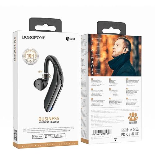 Bluetooth-гарнитура Borofone BC31, Черный, купить недорого