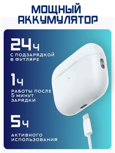 Беспроводные наушники APods 2 Pro Premium, Белый, купить недорого