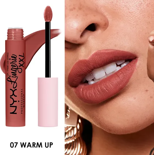 Жидкая помада для губ Nyx PM Lip Lingerie XXL, №-07 warm up, в Узбекистане