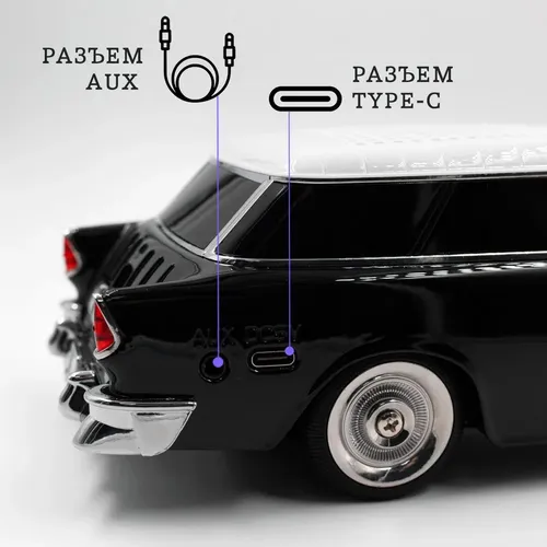 Беспроводная колонка в виде автомобиля Wster WS-1955, Черный, фото