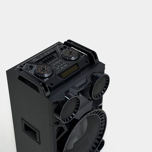 Портативные колонки Subwoofer 2813 L/R с караоке микрофоном, Черный, купить недорого