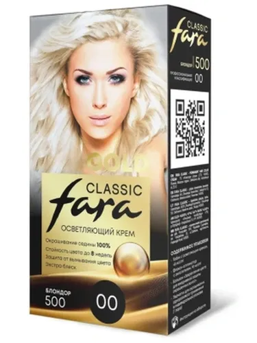 Краска для волос Fara Classic, №-500 Блондор Gold, купить недорого