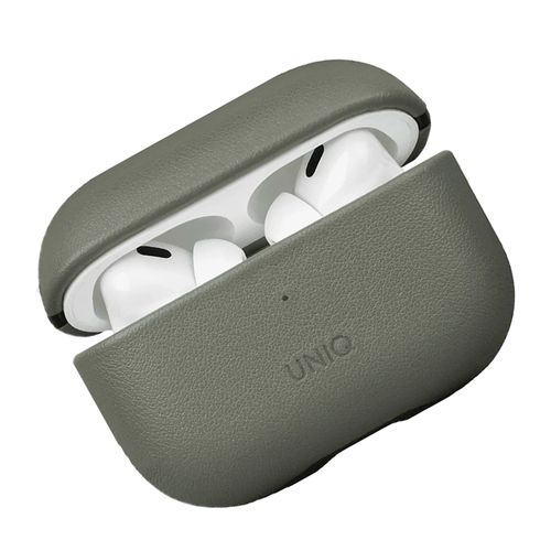 Чехол для наушников Uniq Terra Leather Case For AirPods Pro 2, Оливковый, купить недорого