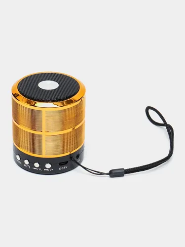 Беспроводная колонка Wster Mini Speaker WS-887, Золотистый, купить недорого