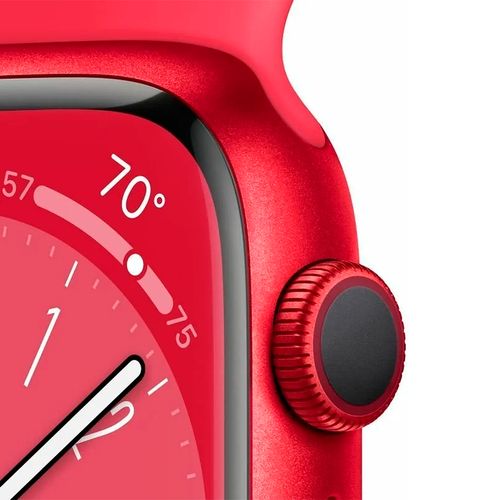 Смарт часы из нержавеющей стали Apple Watch Series 8, Красный, Спортивный ремешок, 45 mm, в Узбекистане