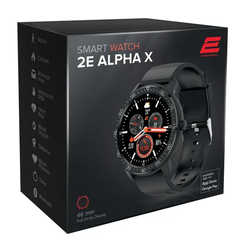 Смарт-часы 2E Alpha X, Черный, 46 мм, в Узбекистане