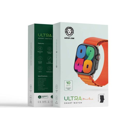 Смарт часы Green Lion Ultra Mini, Черный-Оранжевый, 49 mm, купить недорого