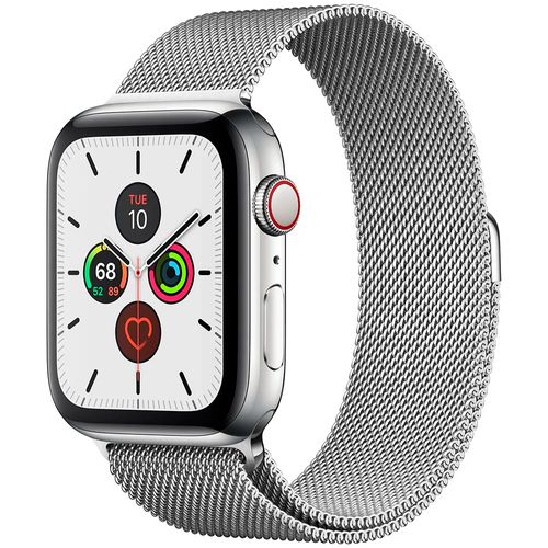 Смарт часы из нержавеющей стали Apple Watch Series 5, Серебристый, Металлический ремешок, 44 мм