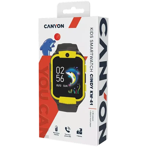 Canyon Cindy KW-41 bolalar smart soati, sariq, 42 mm, arzon