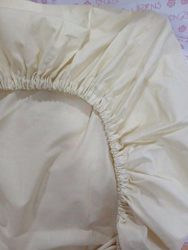 Простыня на резинке Linens 11338, Айвори, 90x200x25 cм, купить недорого