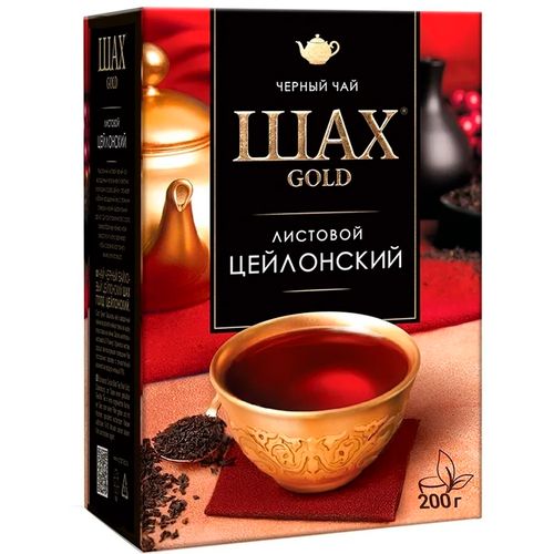 Листовой чай черный Шах Gold Ceylon, 200 гр, купить недорого