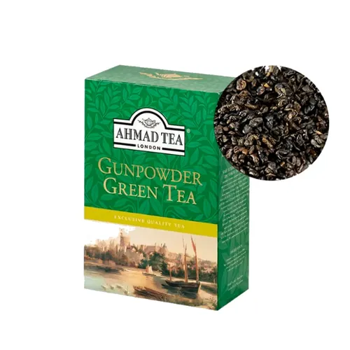 Листовой чай зеленый Ahmad Tea Gunpowder Green Tea, 100 гр, купить недорого