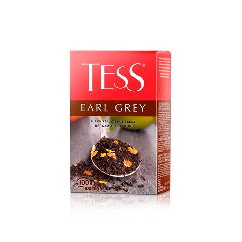 Листовой чай черный Tess Earl Grey, 100 гр, купить недорого