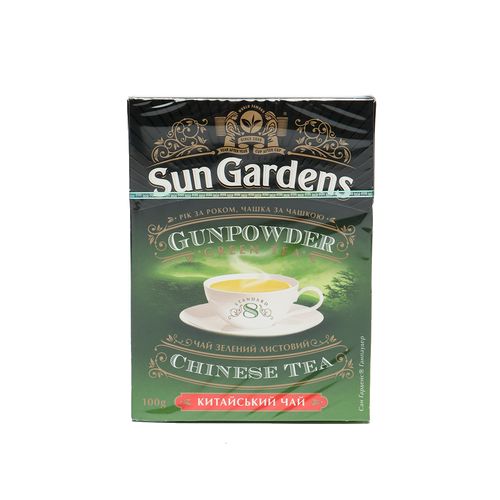 Листовой чай зеленый Sun Gardens Gunpowder, 100 гр